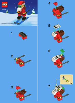 Instrucciones de Construcción - LEGO - 40000 - LEGO Cool Santa Set: Page 1