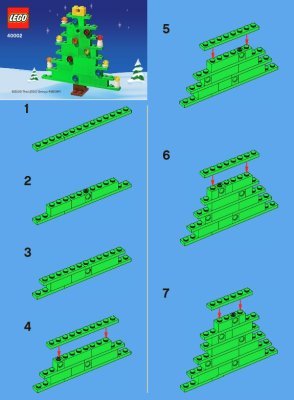 Instrucciones de Construcción - LEGO - 40002 - LEGO X-mas Tree: Page 1