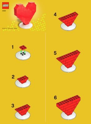 Instrucciones de Construcción - LEGO - 40004 - LEGO Heart: Page 1