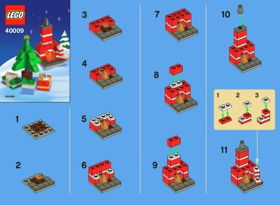 Instrucciones de Construcción - LEGO - 40009 - LEGO Holiday Set: Page 1