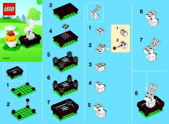 Instrucciones de Construcción - LEGO - 40031 - LEGO Bunny & Chicken: Page 1