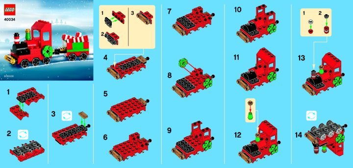 Instrucciones de Construcción - LEGO - 40034 - LEGO Christmas Train: Page 1