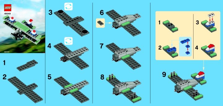 Instrucciones de Construcción - LEGO - 40049 - Mini Sopwith Camel: Page 1