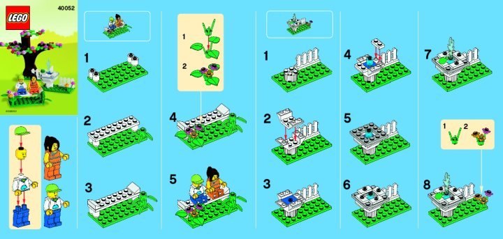 Instrucciones de Construcción - LEGO - 40052 - Springtime Scene: Page 1