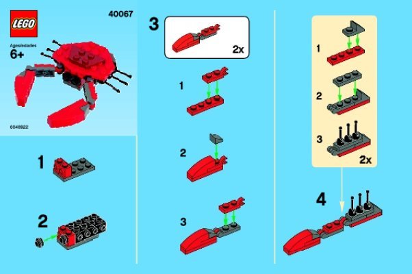 Instrucciones de Construcción - LEGO - 40067 - Monthly Minibuild July 2013: Page 1