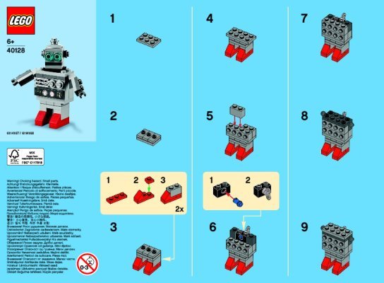 Instrucciones de Construcción - LEGO - 40128 - Monthly Mini Build March – Robot: Page 1