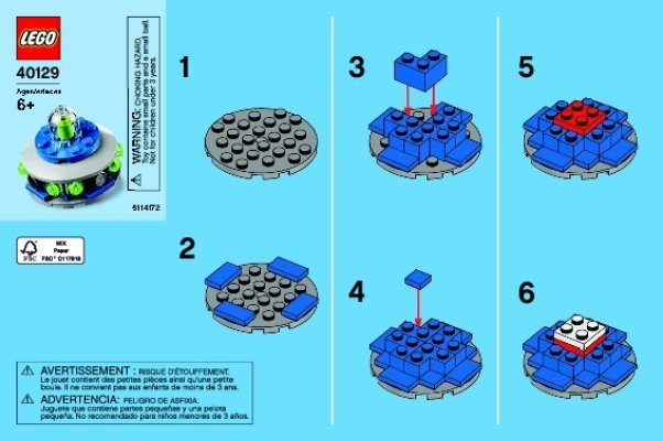 Instrucciones de Construcción - LEGO - 40129 - Monthly Mini Build April – UFO: Page 1