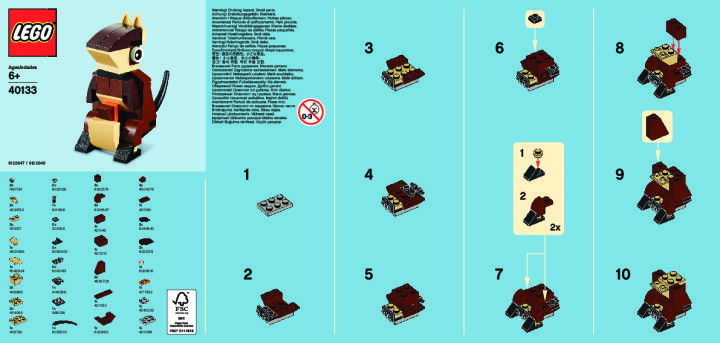 Instrucciones de Construcción - LEGO - 40133 - Monthly Mini Build August – Kangaroo: Page 1