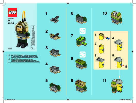 Instrucciones de Construcción - LEGO - 40134 - Monthly Mini Build September – Diver: Page 1