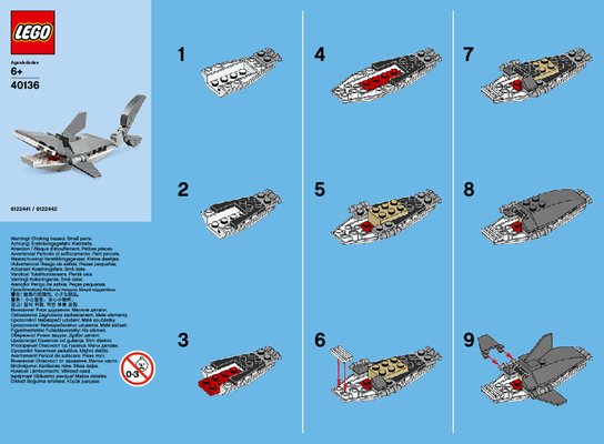 Instrucciones de Construcción - LEGO - 40136 - Monthly Mini Build November – Shark: Page 1