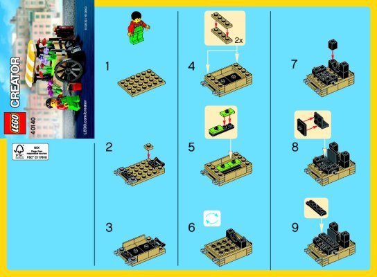 Instrucciones de Construcción - LEGO - 40140 - Flower Wagon: Page 1