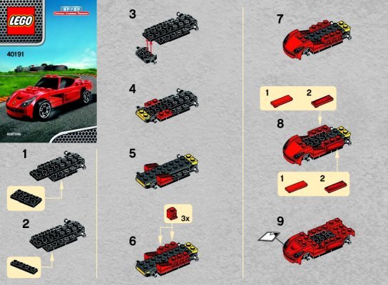 Instrucciones de Construcción - LEGO - 40191 - F12berlinetta: Page 1