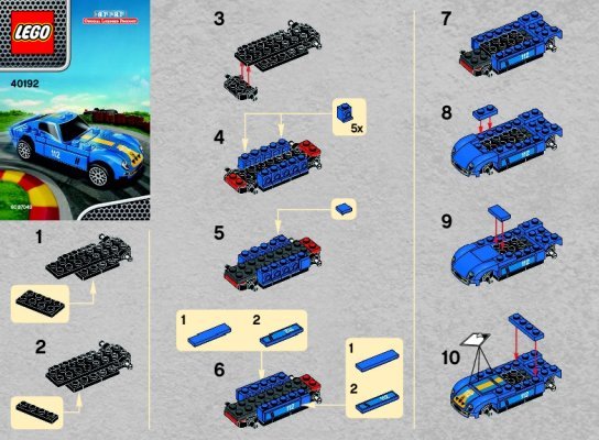 Instrucciones de Construcción - LEGO - 40192 - 250 GTO: Page 1