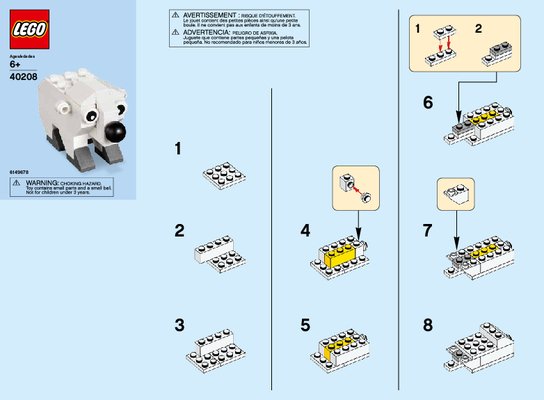 Instrucciones de Construcción - LEGO - 40208 - MMB Jan 2016 Polar Bear: Page 1