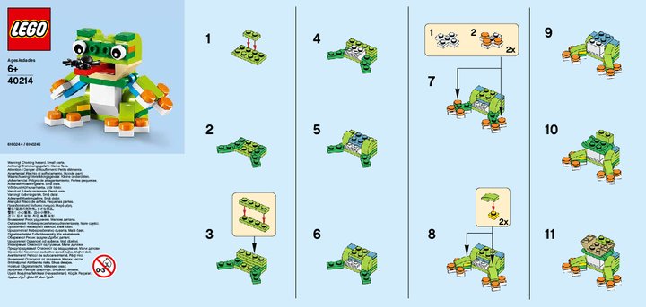 Instrucciones de Construcción - LEGO - 40214 - LEGO Monthly Mini Build July – Frog: Page 1