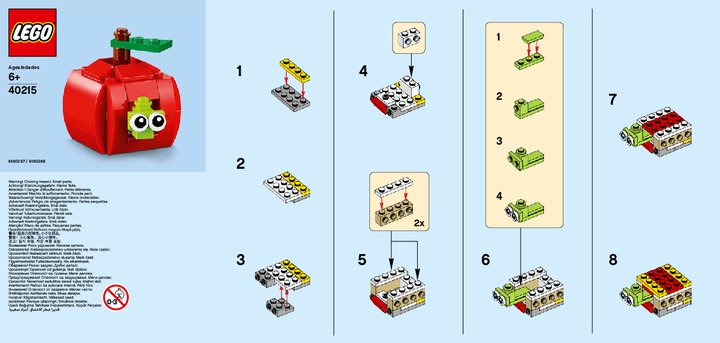 Instrucciones de Construcción - LEGO - 40215 - LEGO Monthly Mini Build August – Apple: Page 1