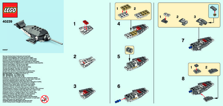 Instrucciones de Construcción - LEGO - 40239 - MMB Jan 2017 Narwhal: Page 1