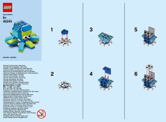 Instrucciones de Construcción - LEGO - 40245 - MMB Jul 2017 Octopus: Page 1