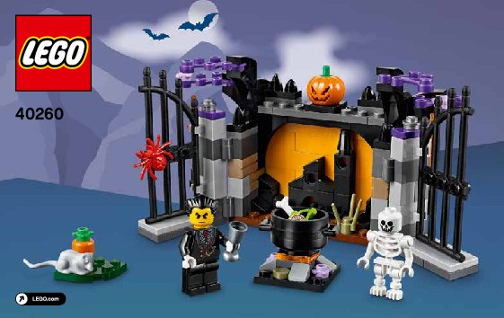 Instrucciones de Construcción - LEGO - 40260 - Guarida de Halloween LEGO®: Page 1