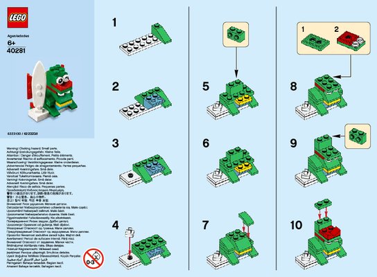 Instrucciones de Construcción - LEGO - 40281 - MMB Jun 2018 Surfer Dragon: Page 1