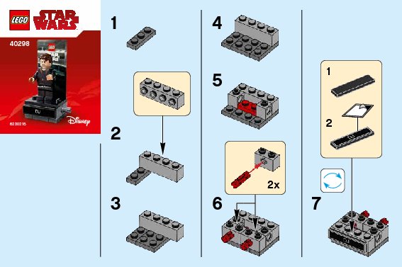 Instrucciones de Construcción - LEGO - 40298 - DJ Minifigure Display: Page 1