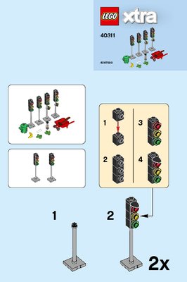 Instrucciones de Construcción - LEGO - 40311 - Traffic Lights: Page 1