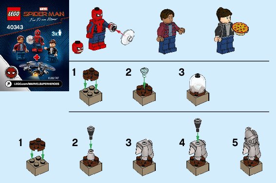 Instrucciones de Construcción - LEGO - 40343 - Spider-Man and the Museum Break-In: Page 1