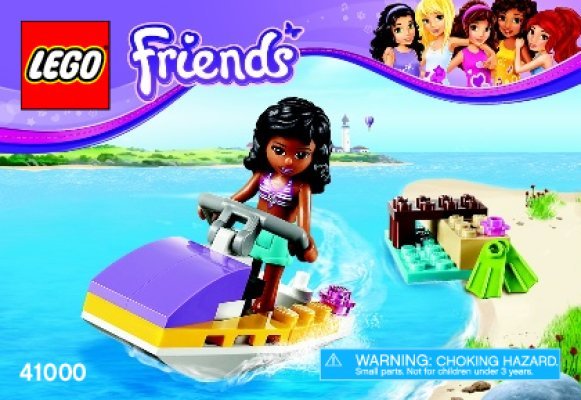 Instrucciones de Construcción - LEGO - Friends - 41000 - Diviértete con la moto de agua: Page 1