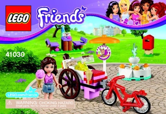 Instrucciones de Construcción - LEGO - Friends - 41030 - La Bicicleta de los Helados de Olivia: Page 1