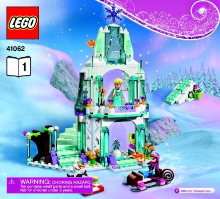 Instrucciones de Construcción - LEGO - Disney Princess - 41062 - El Brillante Castillo de Hielo de Elsa: Page 1