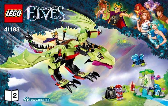 Instrucciones de Construcción - LEGO - Elves - 41183 - Dragón malvado del rey de los duendes: Page 1