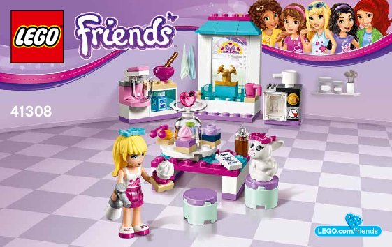 Lego friends best sale pasteleria instrucciones