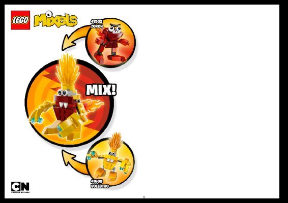 Instrucciones de Construcción - LEGO - Mixels - 41502 - ZORCH: Page 1