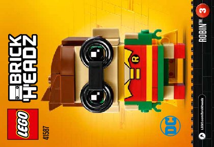 Instrucciones de Construcción - LEGO - BrickHeadz - 41587 - Robin™: Page 1