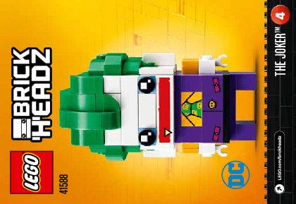 Instrucciones de Construcción - LEGO - BrickHeadz - 41588 - The Joker™: Page 1