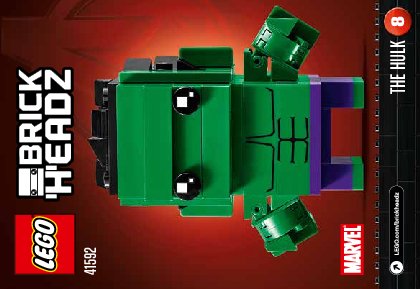 Instrucciones de Construcción - LEGO - BrickHeadz - 41592 - Hulk: Page 1