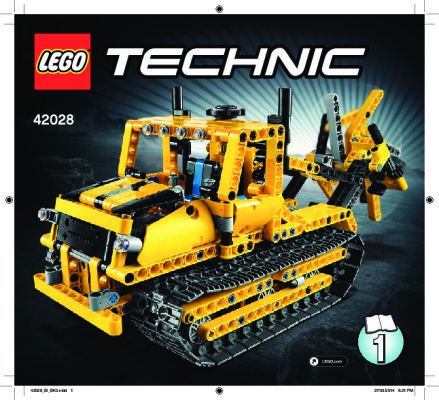 Instrucciones de Construcción - LEGO - Technic - 42028 - Bulldozer: Page 1