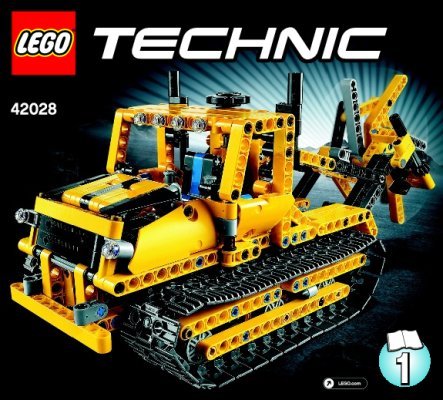 Instrucciones de Construcción - LEGO - Technic - 42028 - Bulldozer: Page 1