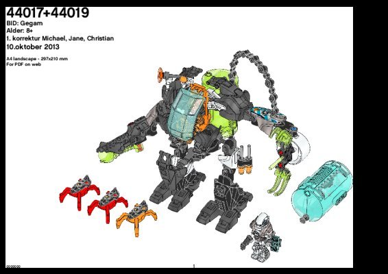 Instrucciones de Construcción - LEGO - Hero Factory - 44017 - STORMER Freeze Machine: Page 1