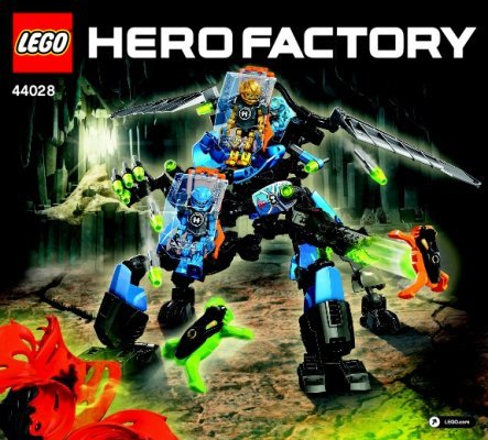 Instrucciones de Construcción - LEGO - Hero Factory - 44028 - La Máquina de Combate de SURGE Y ROCKA: Page 1