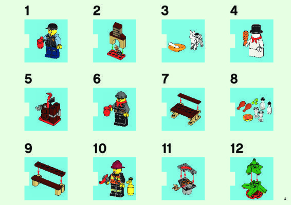 Instrucciones de Construcción - LEGO - 60024 - LEGO® City Advent Calendar: Page 1