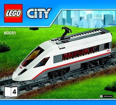 Instrucciones de Construcción - LEGO - City - 60051 - Tren de Pasajeros de Alta Velocidad: Page 1