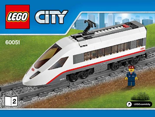 Instrucciones de Construcción - LEGO - City - 60051 - Tren de Pasajeros de Alta Velocidad: Page 1