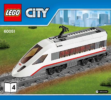 Instrucciones de Construcción - LEGO - City - 60051 - Tren de Pasajeros de Alta Velocidad: Page 1