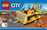 Instrucciones de Construcción - LEGO - City - 60074 - Bulldozer: Page 1