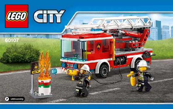 Instrucciones de Construcción - LEGO - City - 60107 - Camión de bomberos con escalera: Page 1