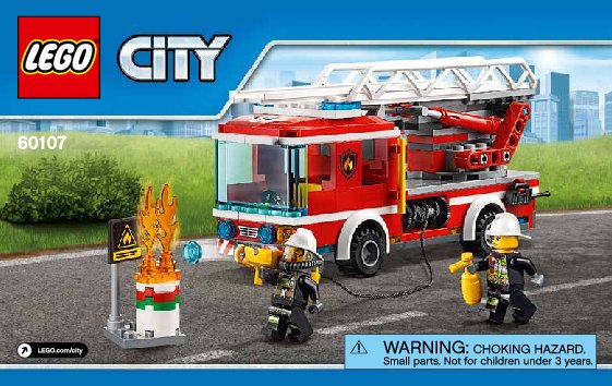 Instrucciones de Construcción - LEGO - City - 60107 - Camión de bomberos con escalera: Page 1