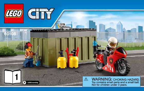 Instrucciones de Construcción - LEGO - City - 60108 - Unidad de lucha contra incendios: Page 1