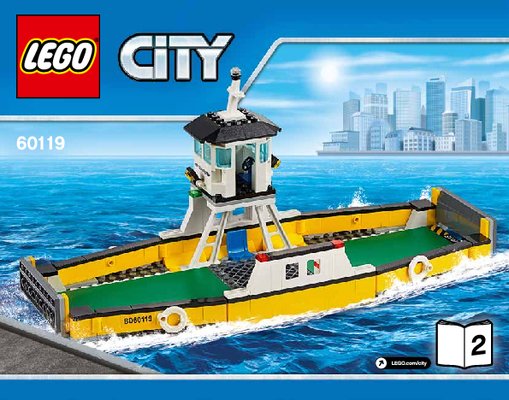 Instrucciones de Construcción - LEGO - City - 60119 - Ferry: Page 1