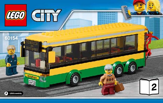 Instrucciones de Construcción - LEGO - City - 60154 - Estación de autobuses: Page 1